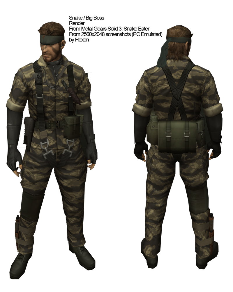 Snake Big Boss MGS3 Render by hexeno on DeviantArt