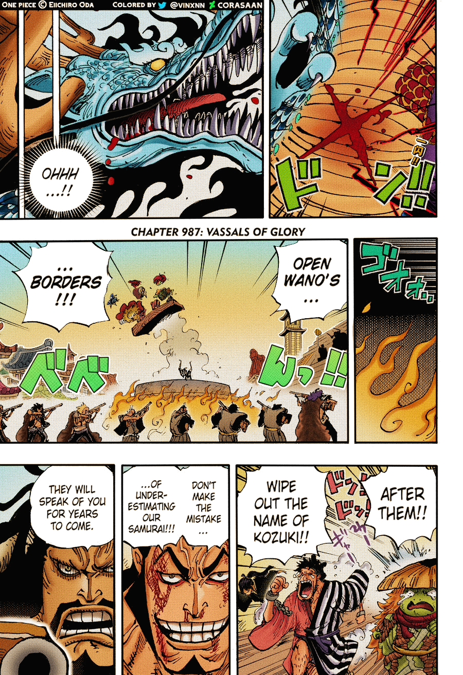 One Piece 987 Kaido Vs Oden By Corasaan On Deviantart