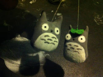 Painted totoro charms