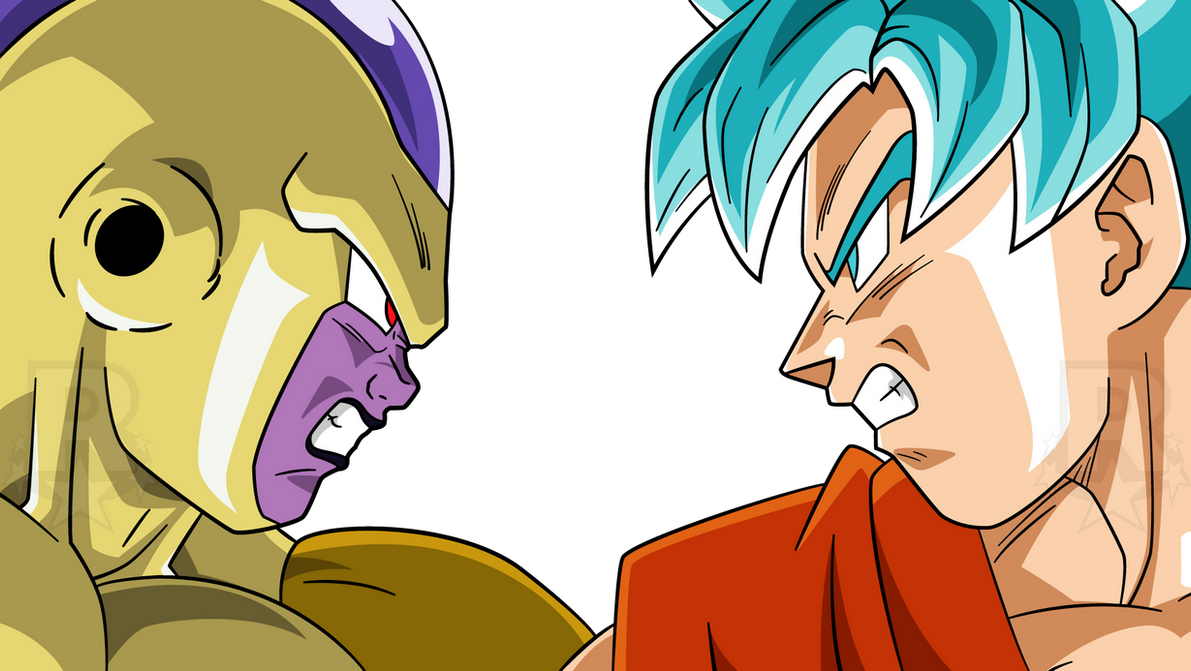 Super Saiyan Blue Goku vs Golden Frieza by AubreiPrince on ...