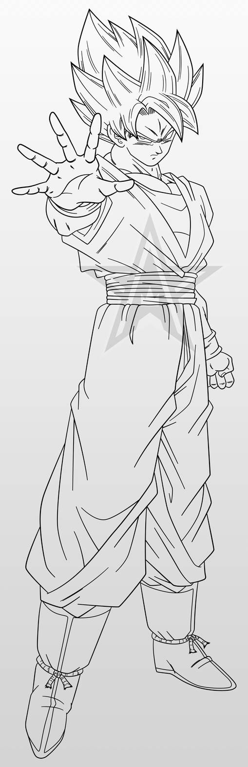 Goku Black #2 (Line-Art) by AubreiPrince on DeviantArt  Goku drawing,  Dragon ball super artwork, Dragon ball painting