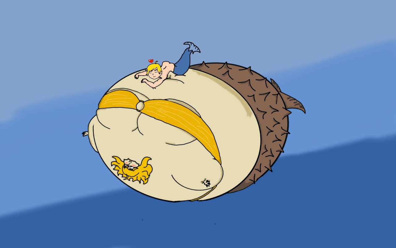 Merboy Inflatcion Mermaid Inflated Yang and Son by Z-PEDRAZA-KILLER on DeviantArt