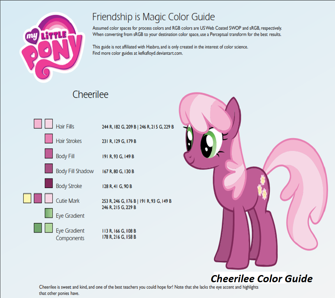 Cheerilee Color Cheerilee Color Guide by KarenSaravia3 on DeviantArt