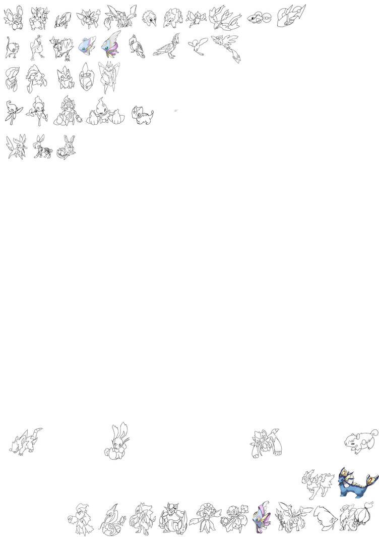 Fakemon Sketches by ShinyGazza on DeviantArt