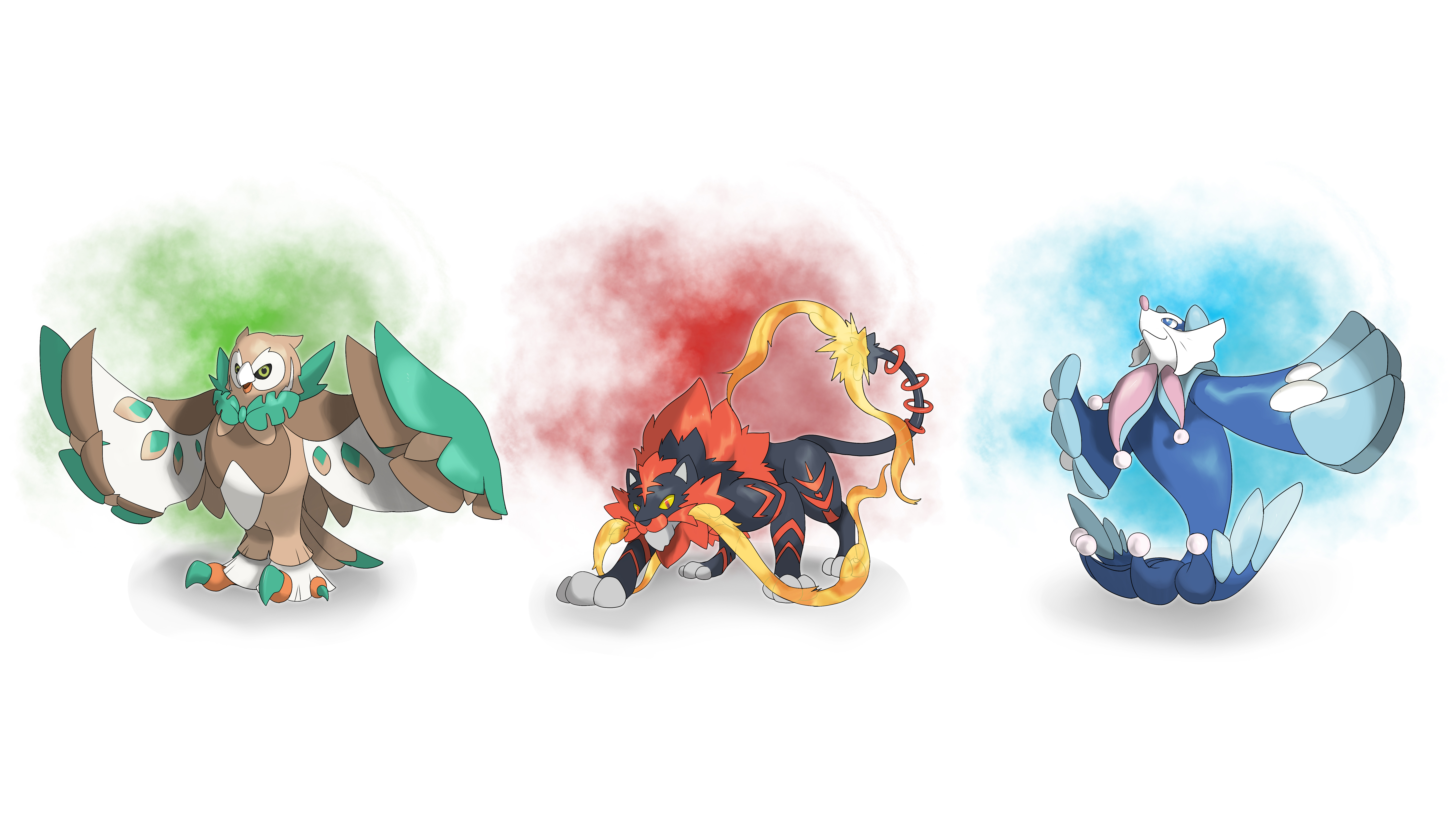 Sun and Moon Starters Evo Prediction 2 by ShinyGazza on DeviantArt