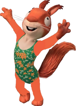 Jamila the Squirrel in her swimsuit PNG 