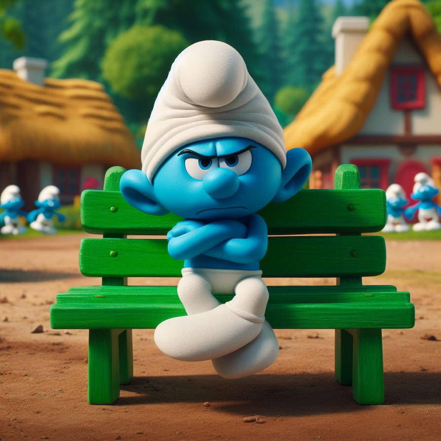 Grumpy, Smurf by 228174ma on DeviantArt