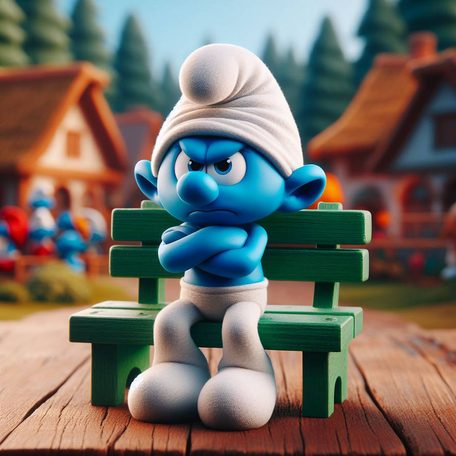 Grumpy, Smurf by 228174ma on DeviantArt