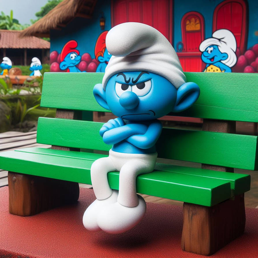Grumpy, Smurf by 228174ma on DeviantArt