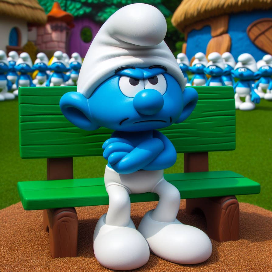 Grumpy, Smurf by 228174ma on DeviantArt