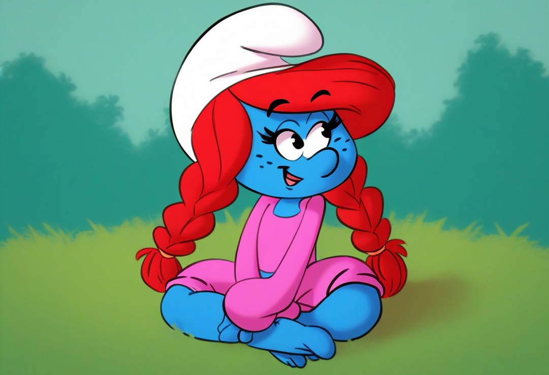 Smurf Sassette Sitting On The Grass 6 By 228174ma On DeviantArt smurf-sassette-sitting-on-the-grass-6-by-228174ma-on-deviantart