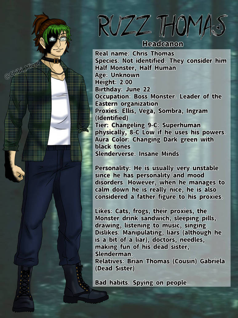 Ruzz Thomas (headcanon information) by 66BlackSun99 on DeviantArt