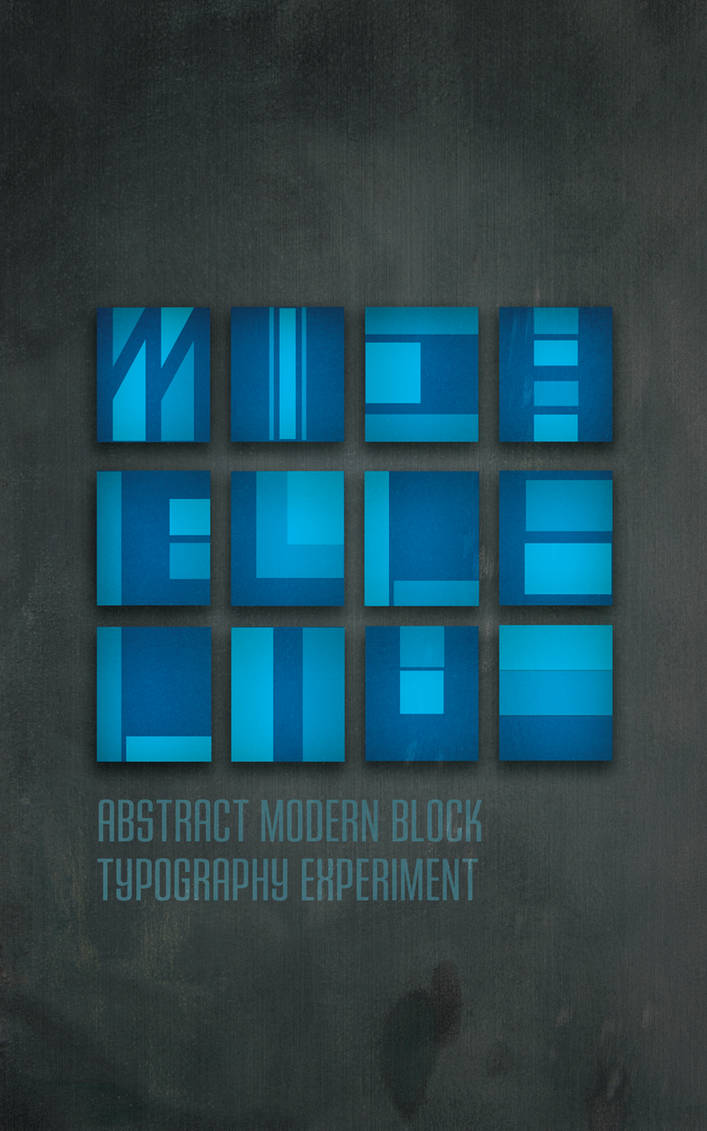 Abstract modern block typography experiment by anonmily on DeviantArt