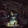 It shines through the embrace of eternal night