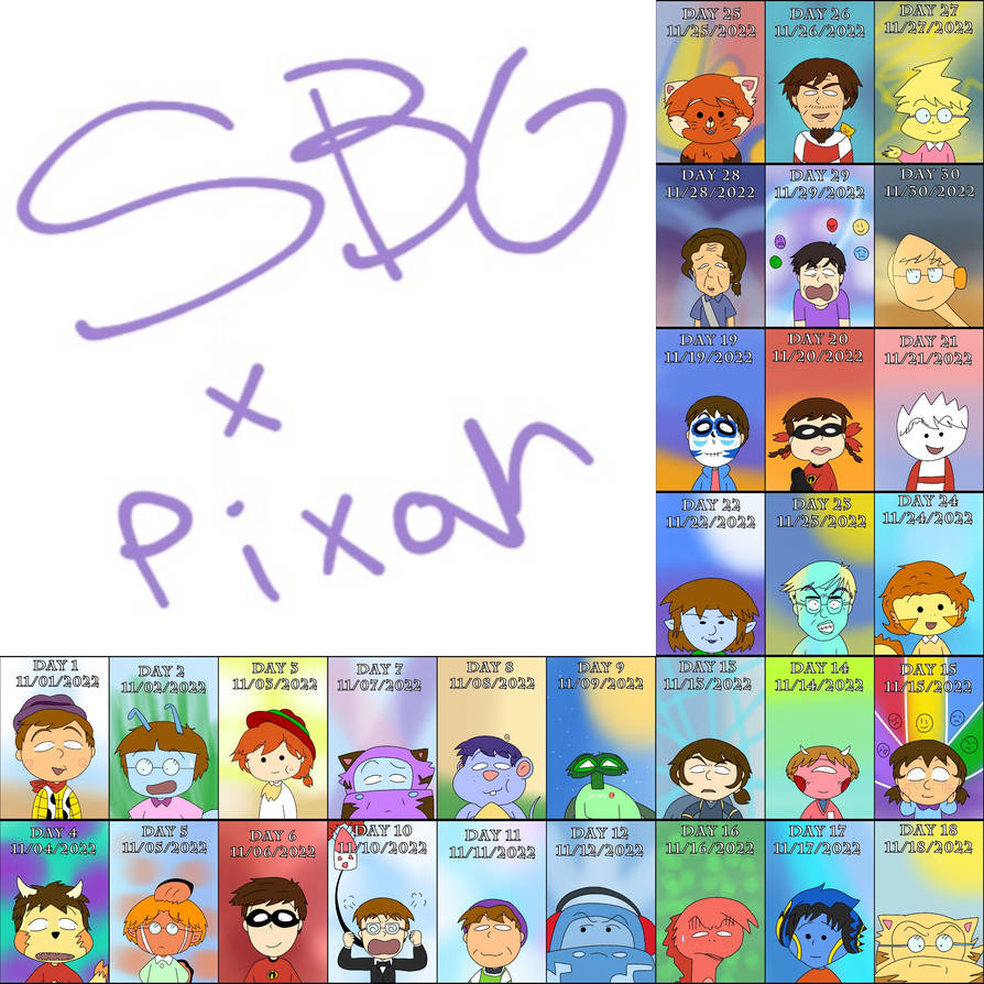 SBG - Pixar - Complete Challenge by ShurikenPink on DeviantArt