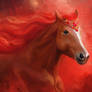 The red horse, symbol of 2026