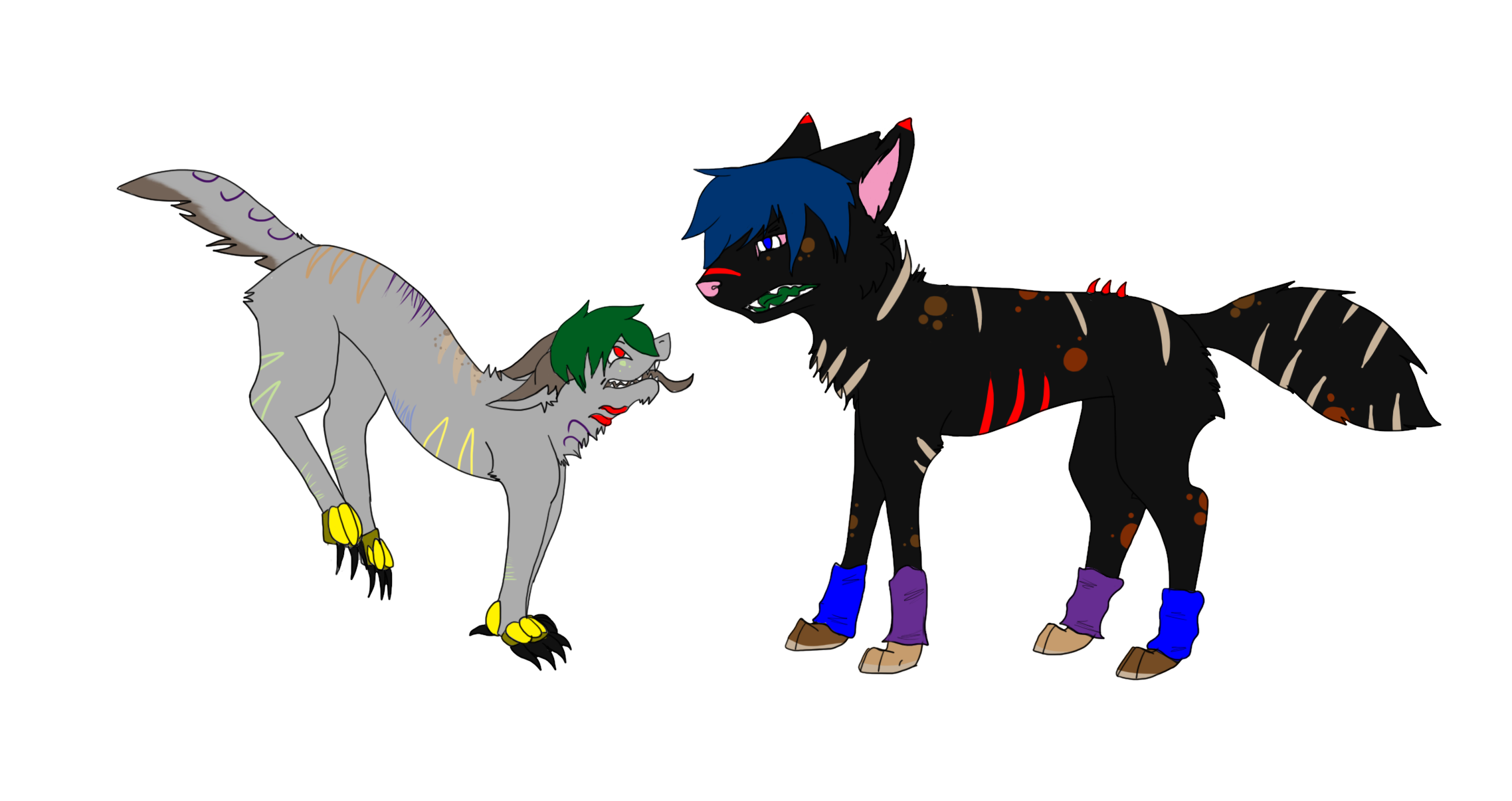 Wolf and dragon dog adopts