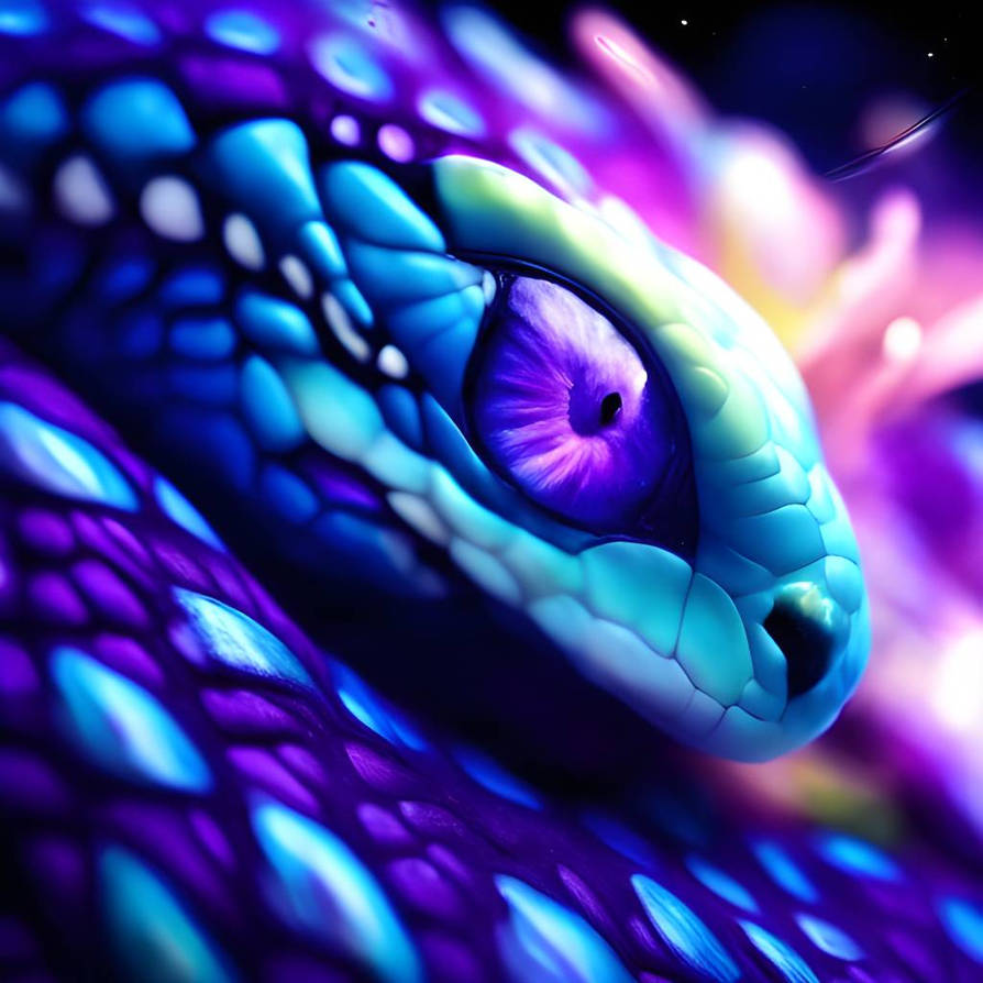 Snake in space (AI art) by HuanKunderovic on DeviantArt