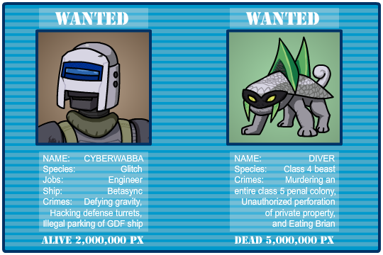 Starbound wanted poster