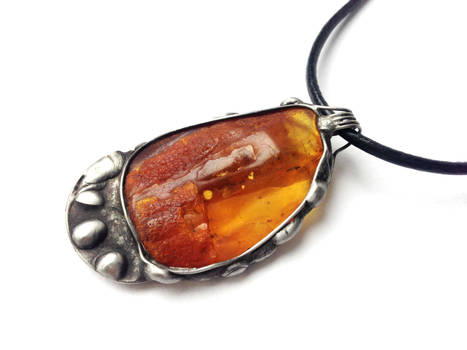 Necklace with Raw Baltic Amber