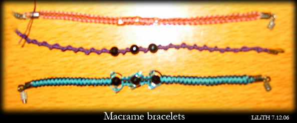 Macrame bracelets