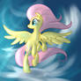 Fluttershy on clouds