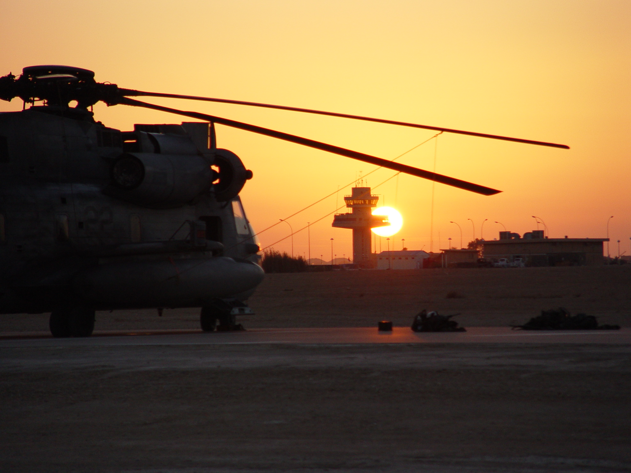 Sunset on the flightline