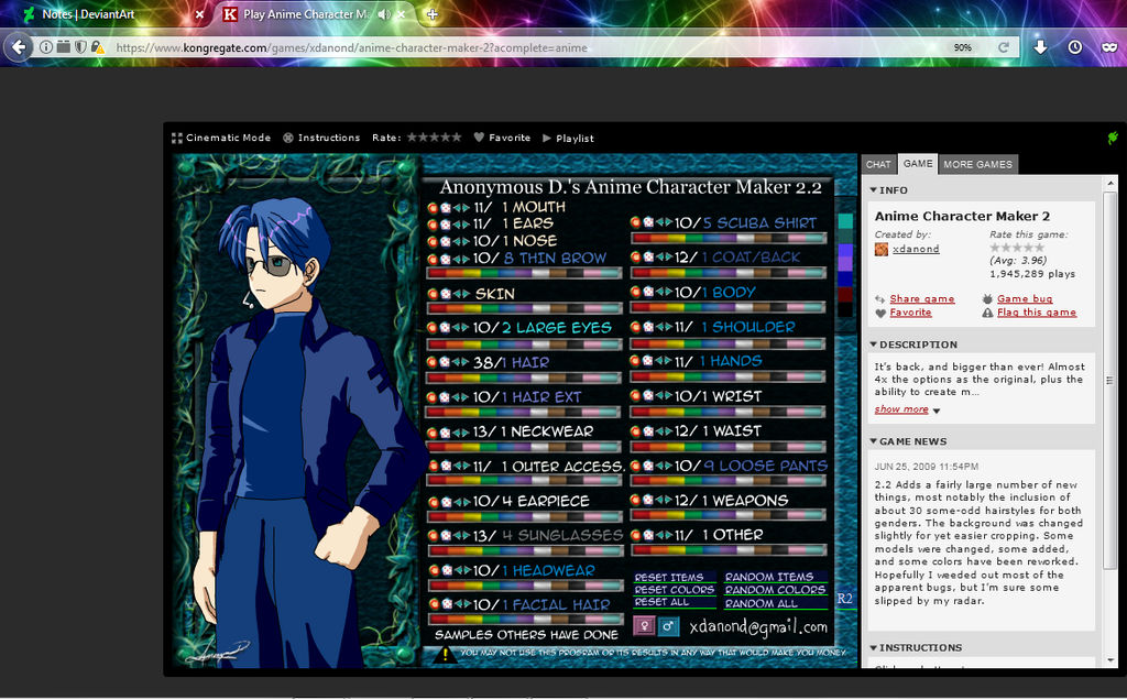 My design in Anime Character Maker by ShadowBladeMaster on DeviantArt My design in Anime Character Maker by ShadowBladeMaster on DeviantArt