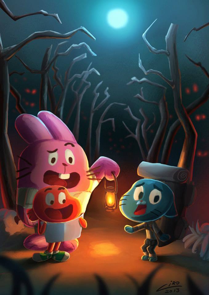 Gumball Characters Takes Over Monster House by bugsbunny82 on