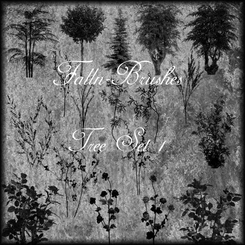 Trees and Bushes Brushes Set 1