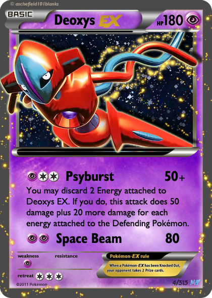 M Deoxys EX Pokemon Card 