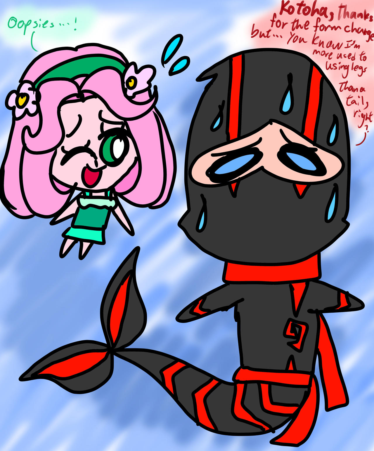 Mer-Ninja Randy... by jewelswirlix on DeviantArt
