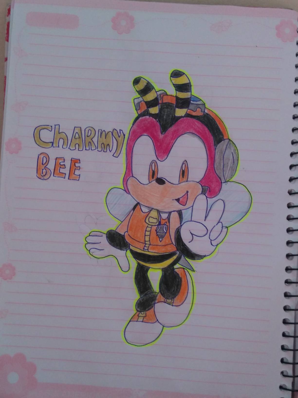 Charmy the bee drawing by bombinayopi on DeviantArt
