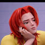 Romance saja with red hair
