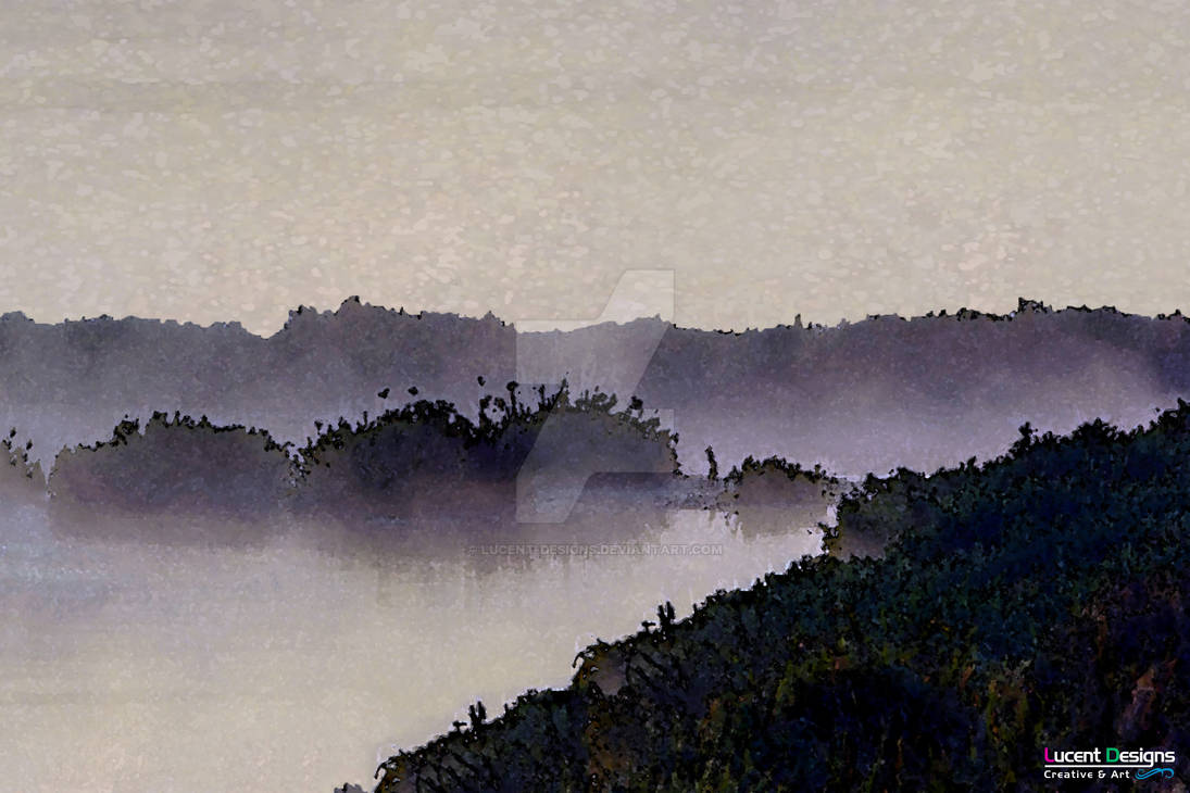 Canvas Painting: Watercolor Misty Swamp