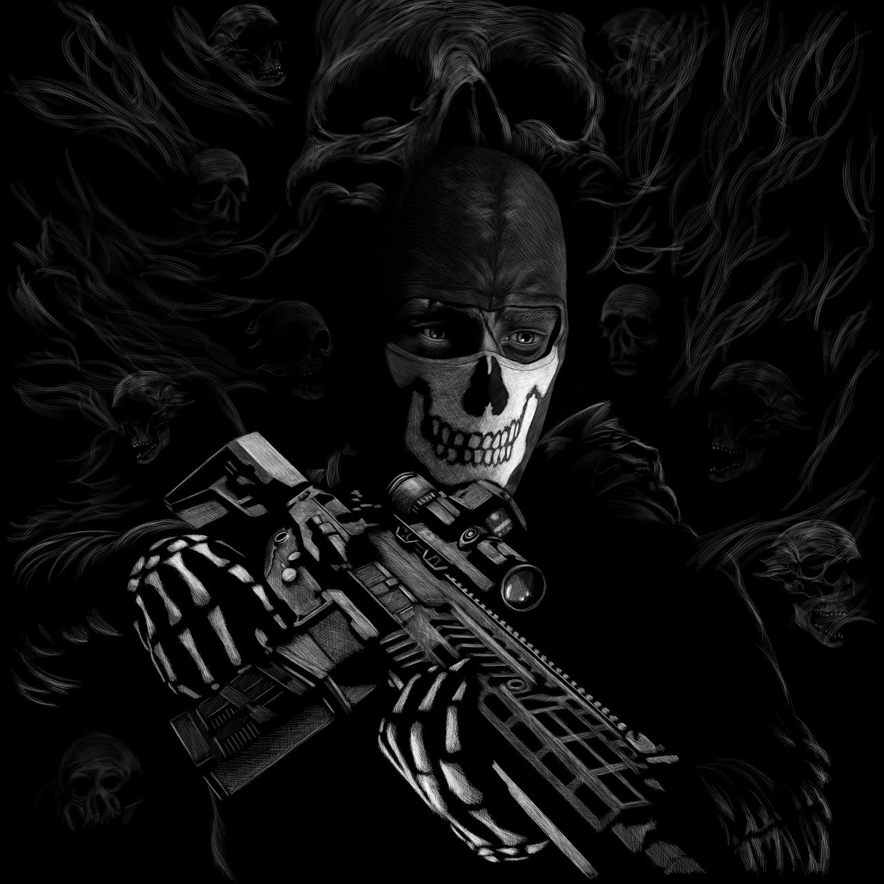 Cod 6. Ghost Lt. Simon Ghost Riley (Call of Duty) by IrisGrass on DeviantArt