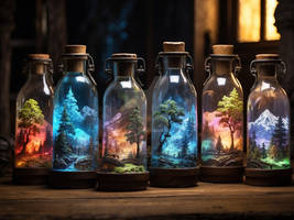 Enchanted Bottles Unveil Kaleidoscopic Dreams