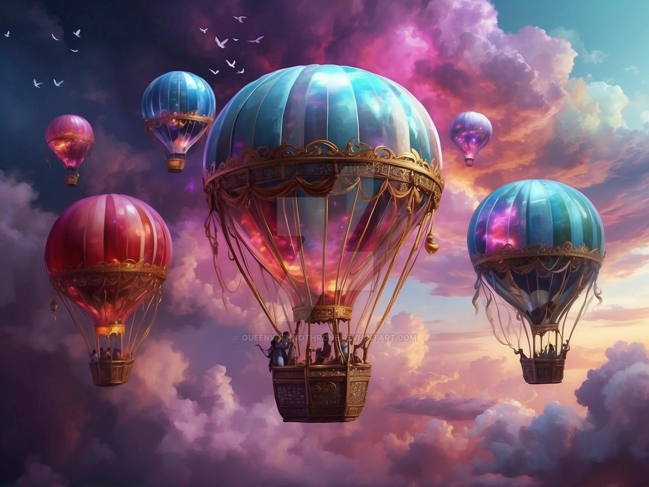 Balloon Deviantart Dancing with Colorful Balloons by QueenWithNoThrone on DeviantArt