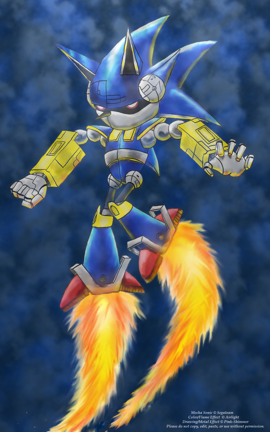 Mecha Sonic vs Knuckles by Nerkin on deviantART