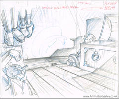 Hand Drawn Pinocchio Production Background