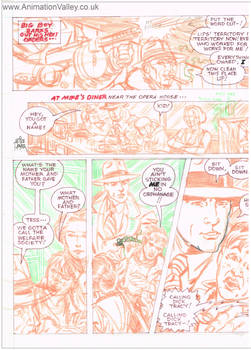 Dick Tracy Original hand drawn Comic Artwork