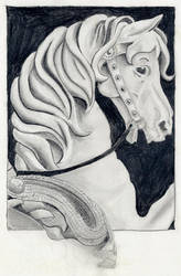 graphite carousel horse