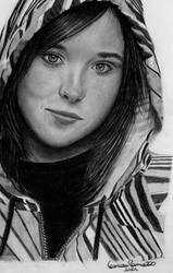 Ellen Page Portrait - pencils