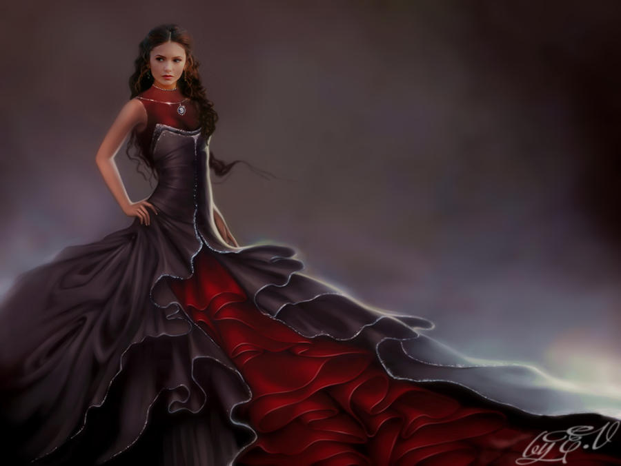 katherine pierce red dress Katherine Pierce #vampire #vampirediaries #katherinepierce #mysticfalls #halloween