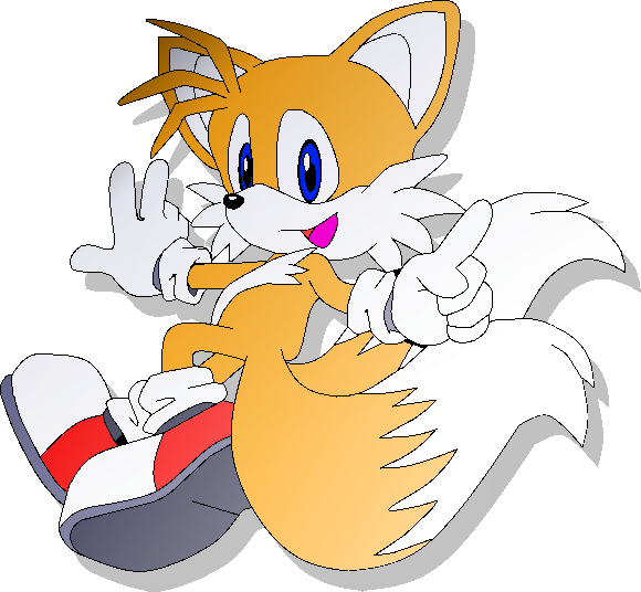 Tails Sonic Advance 3 Artwork Re-shaded