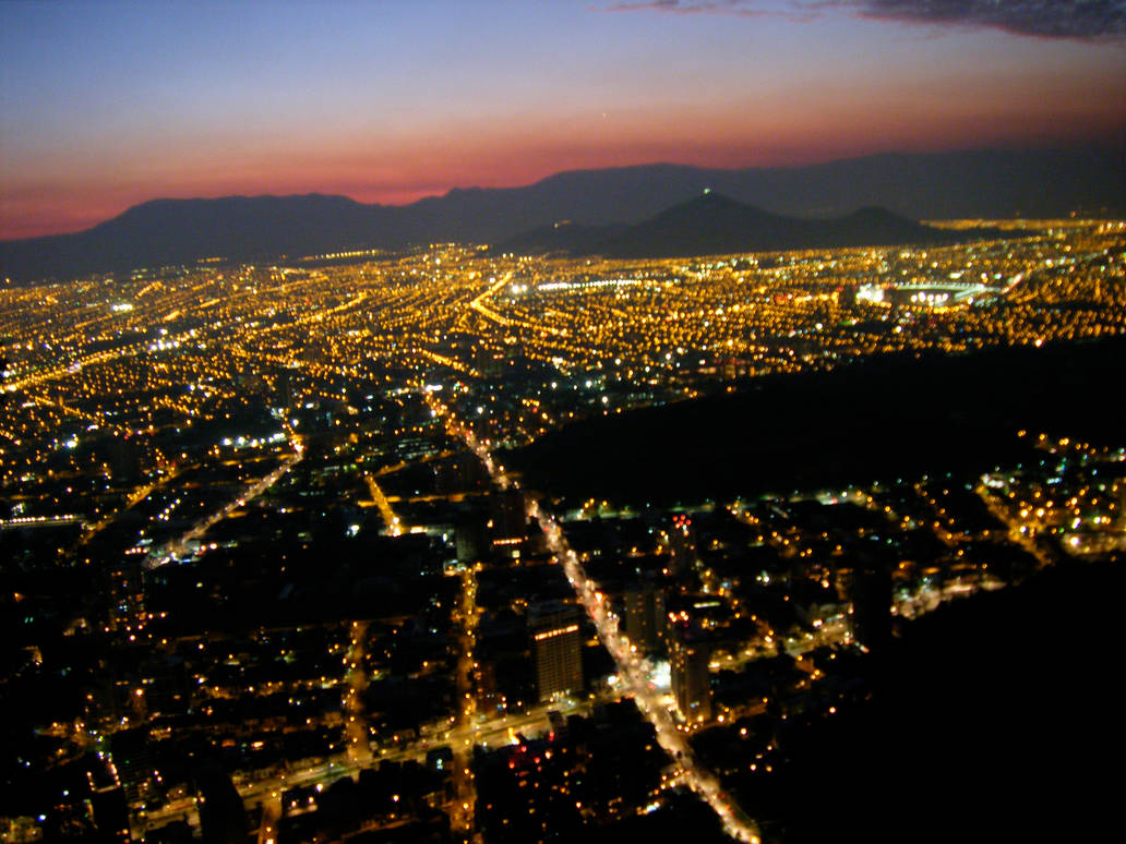 Santiago City in the night