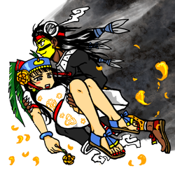 Tezcatlipoca and Xochiquetzal