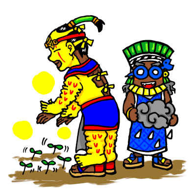 Xipe Totec and Tlaloc