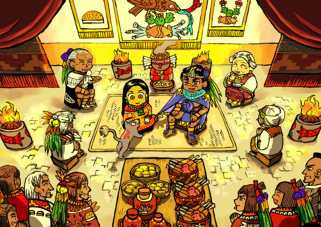 The little ahuizotl in Tlatoani's wedding by nosuku-k