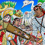 Xicotencatl and Tlaxcallan warriors